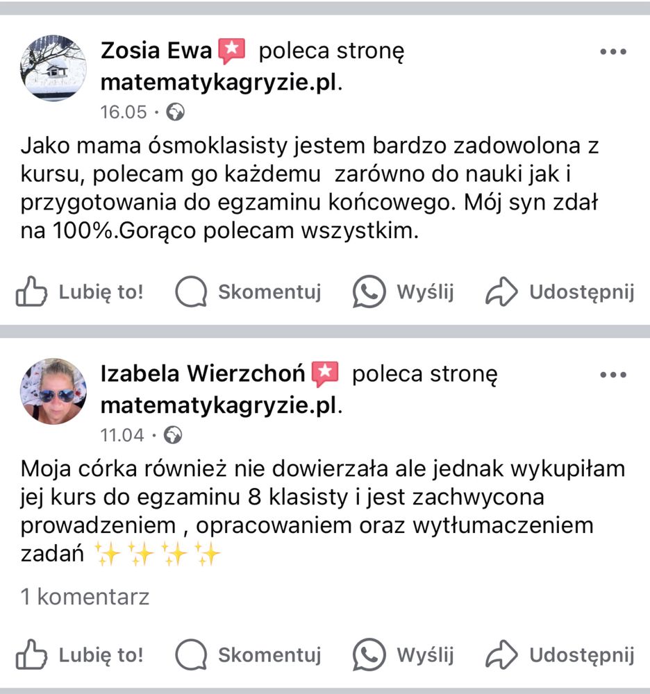 Korepetycje z nauczycielką kursu Matematyka Gryzie
