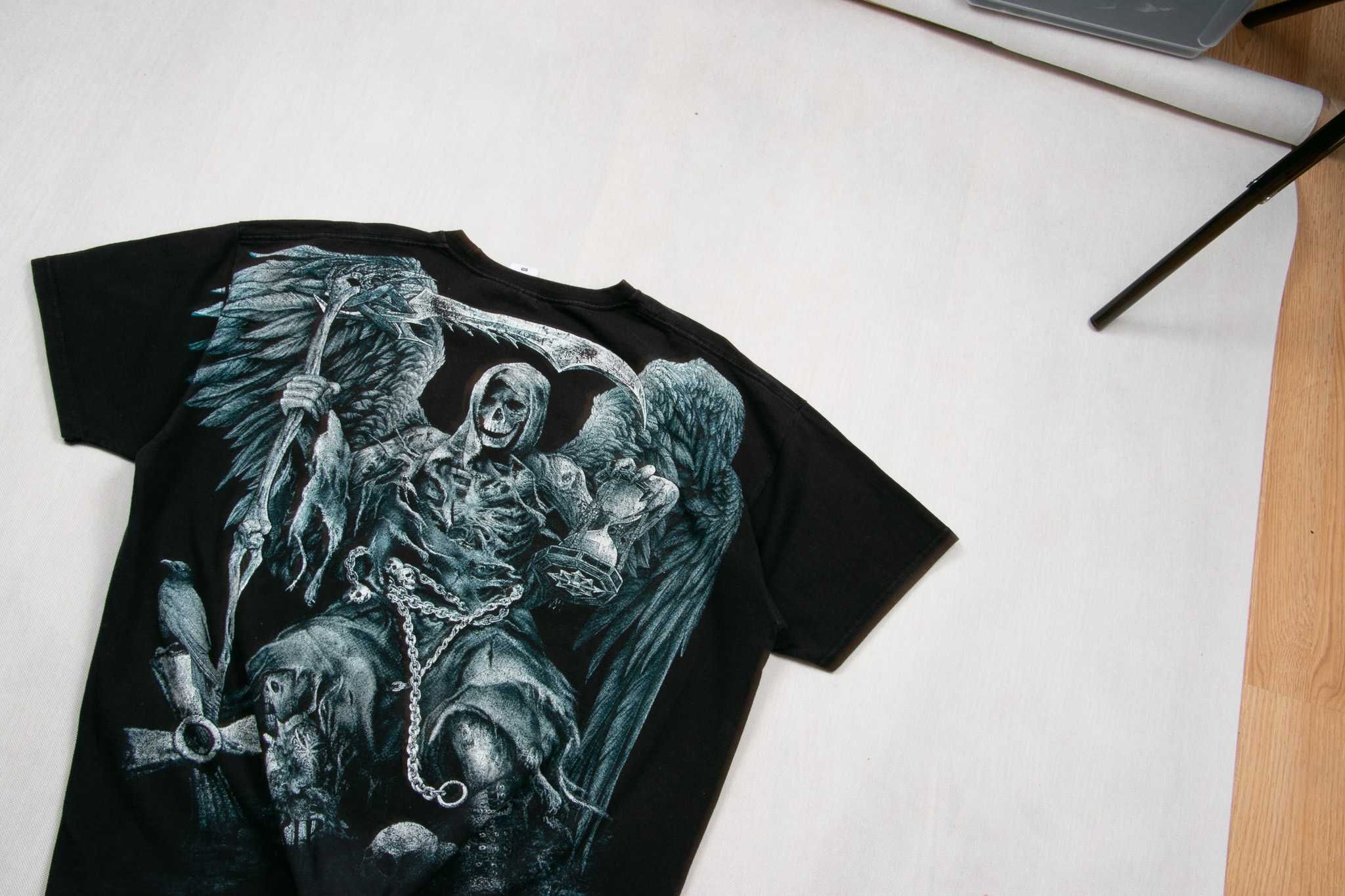 Affliction style fullprint t-shirt XXL doubleprint