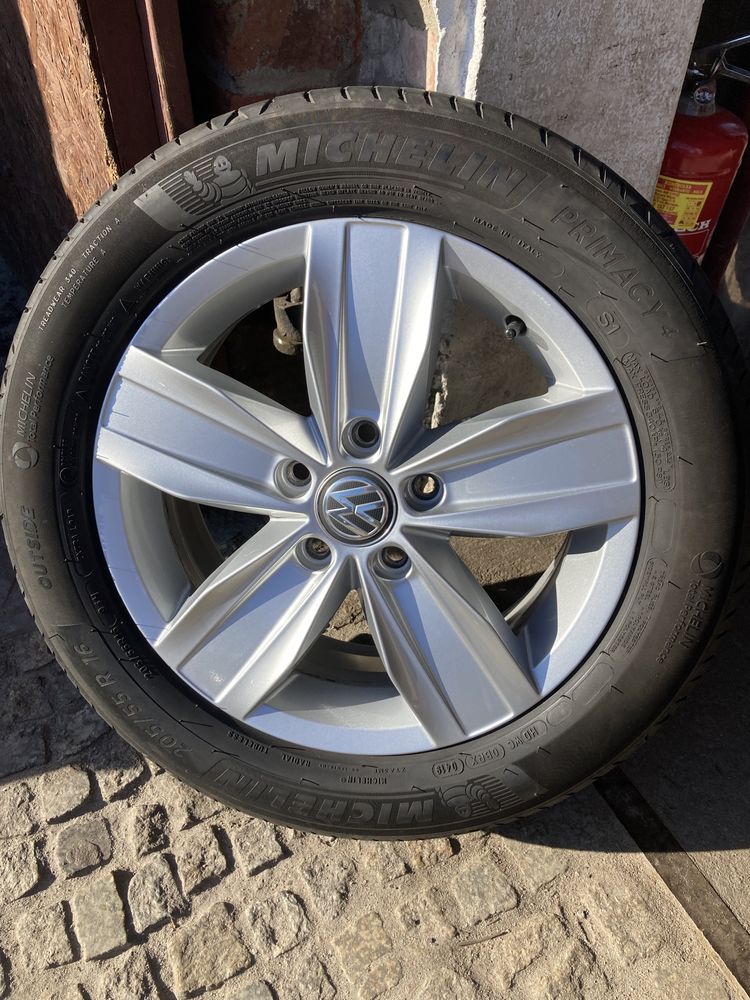 4 koła VW 5x112 6Jx16H2 ET50 205/55R16 94H Michelin Primacy 4