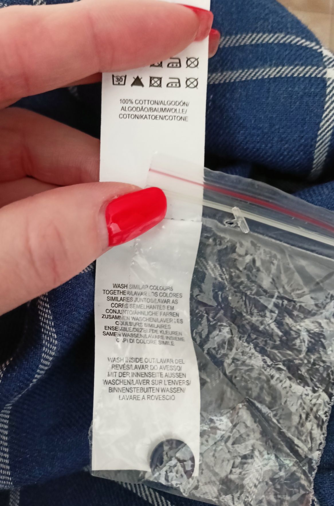 Długa koszula jak sukienka, tunika rozmiar S. Koszula w kratę.