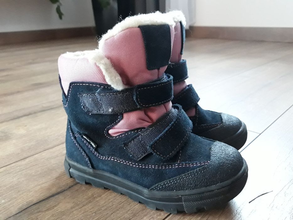 Dziewczęce śniegowce 27  Renbut 12-1564 Granat-Róż