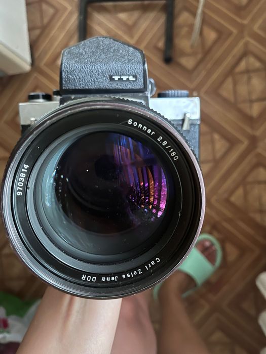 Фотоапарат Київ-6С TTL обʼєктив Carl Zeiss Jena Sonnar 180mm f/2.8 DDR