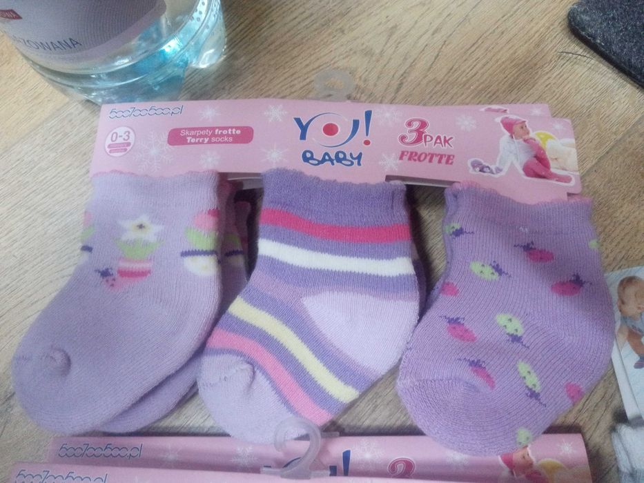 3 pak skarpetki niemowlęce