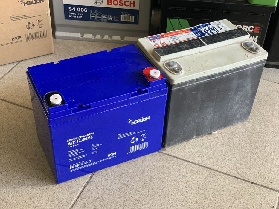 Акумулятор для Tesla Model S DCS-33UNCR MERLION EURO AGM 12V 33Ah Тесл