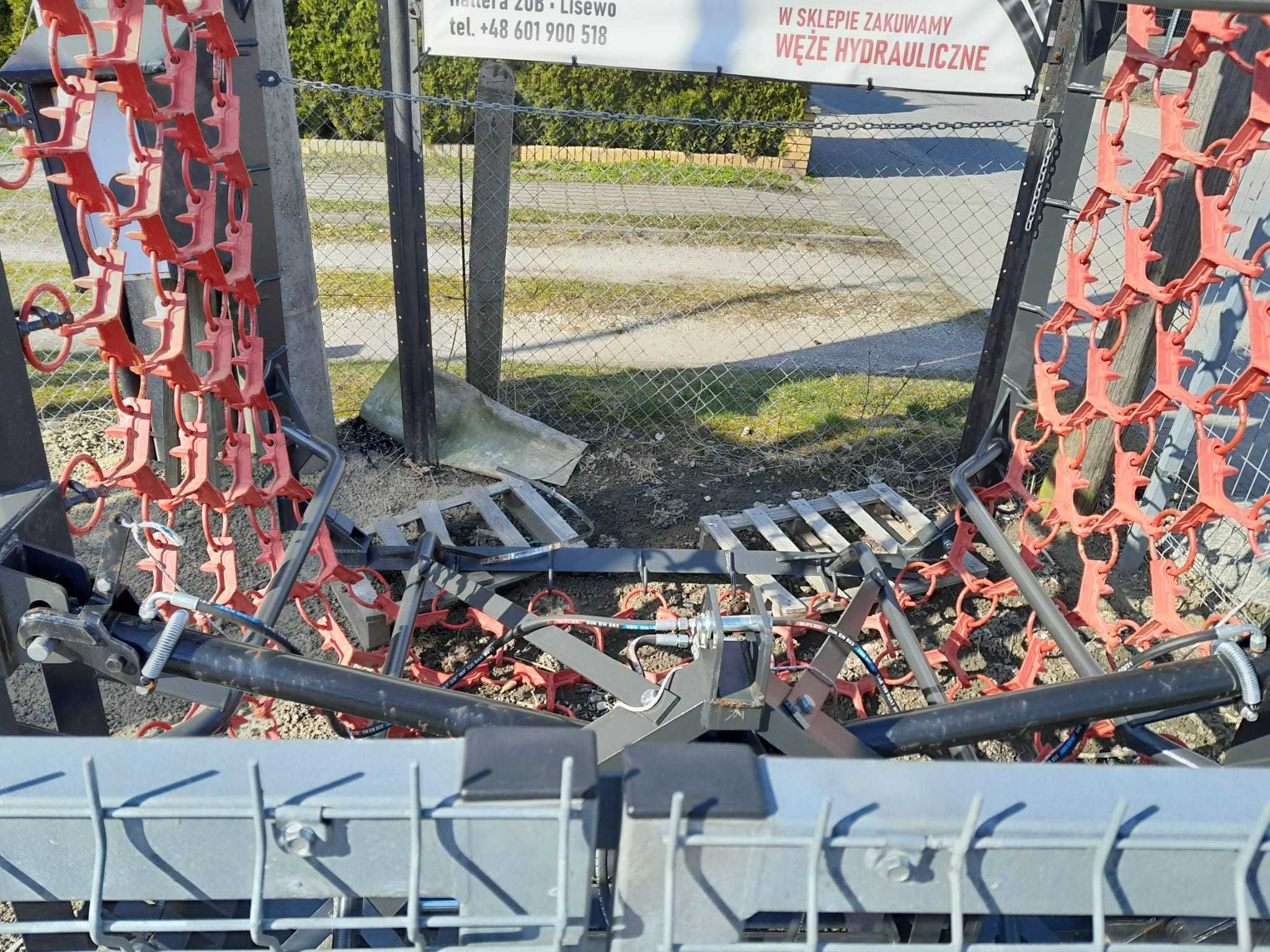 Włóka 6M hydraulicznie rozkładana 4-rzędowa