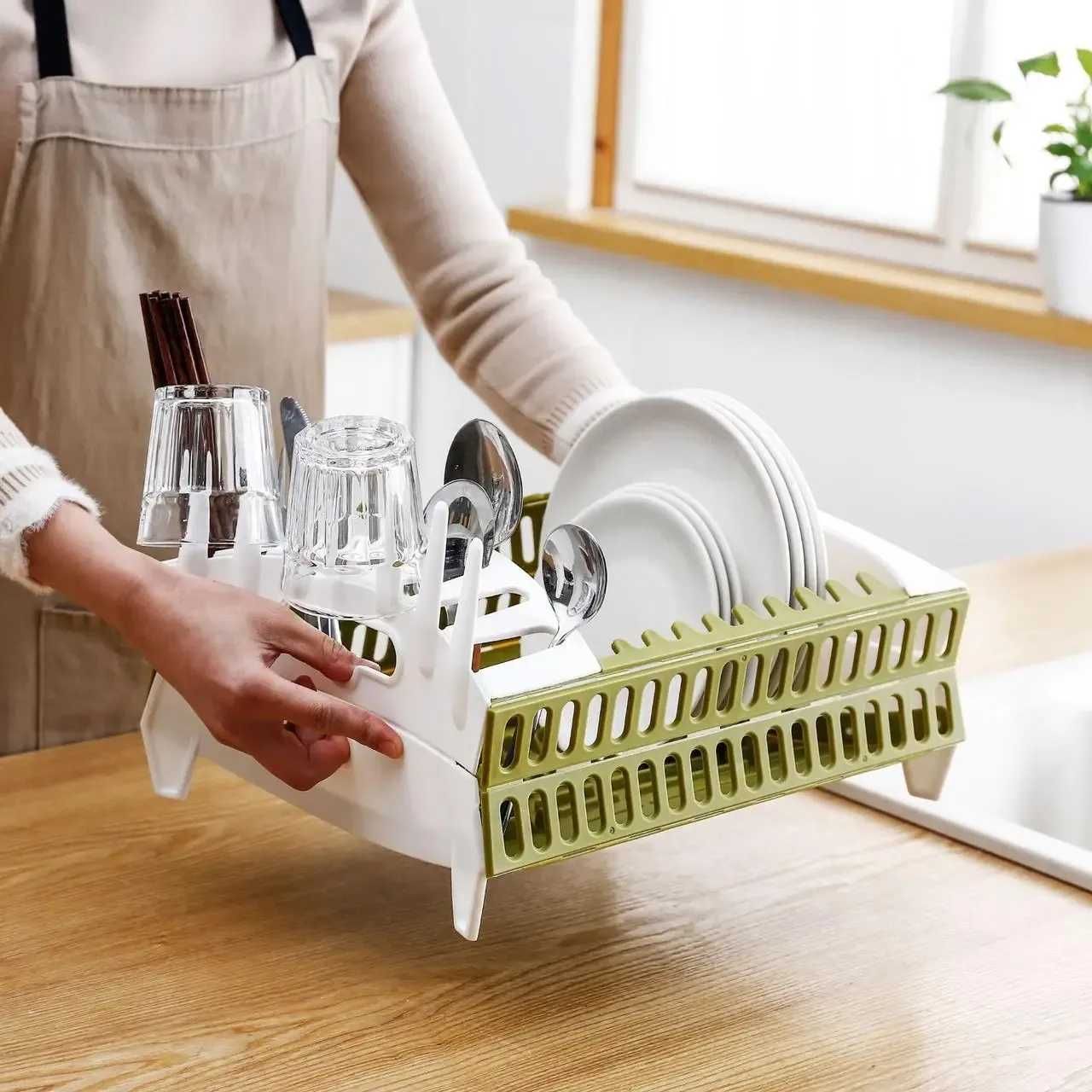 Compact Dish Rack Органайзер Сушарка для посуду Сушилка настольная