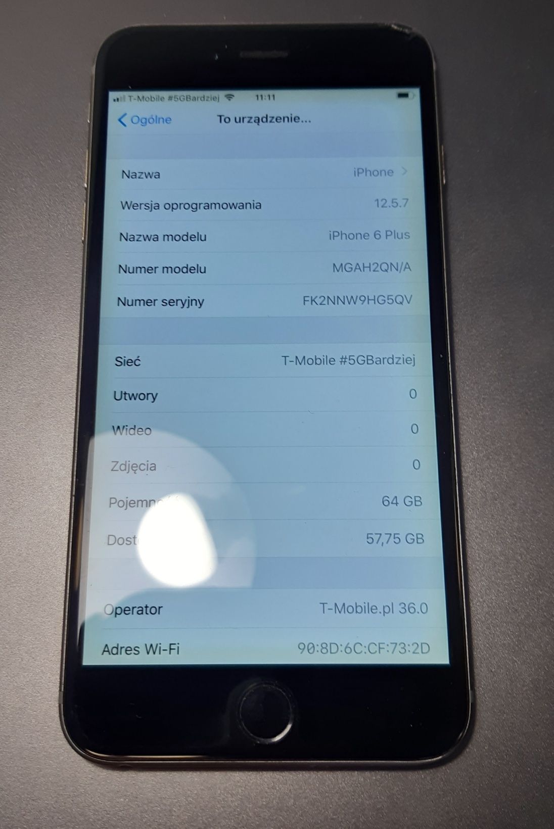 Iphone 6 plus A1524 82% baterii