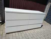 Biała Komoda ikea malm 6 szuflad