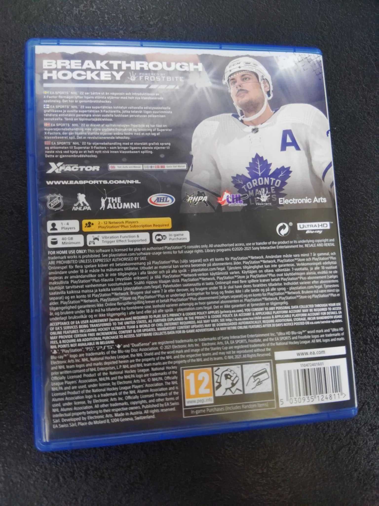 NHL 22 PS5 gra tylko po Angielsku / gra na konsole