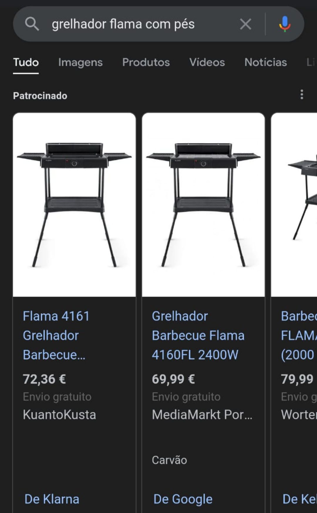 Grelhador FLAMA com pés