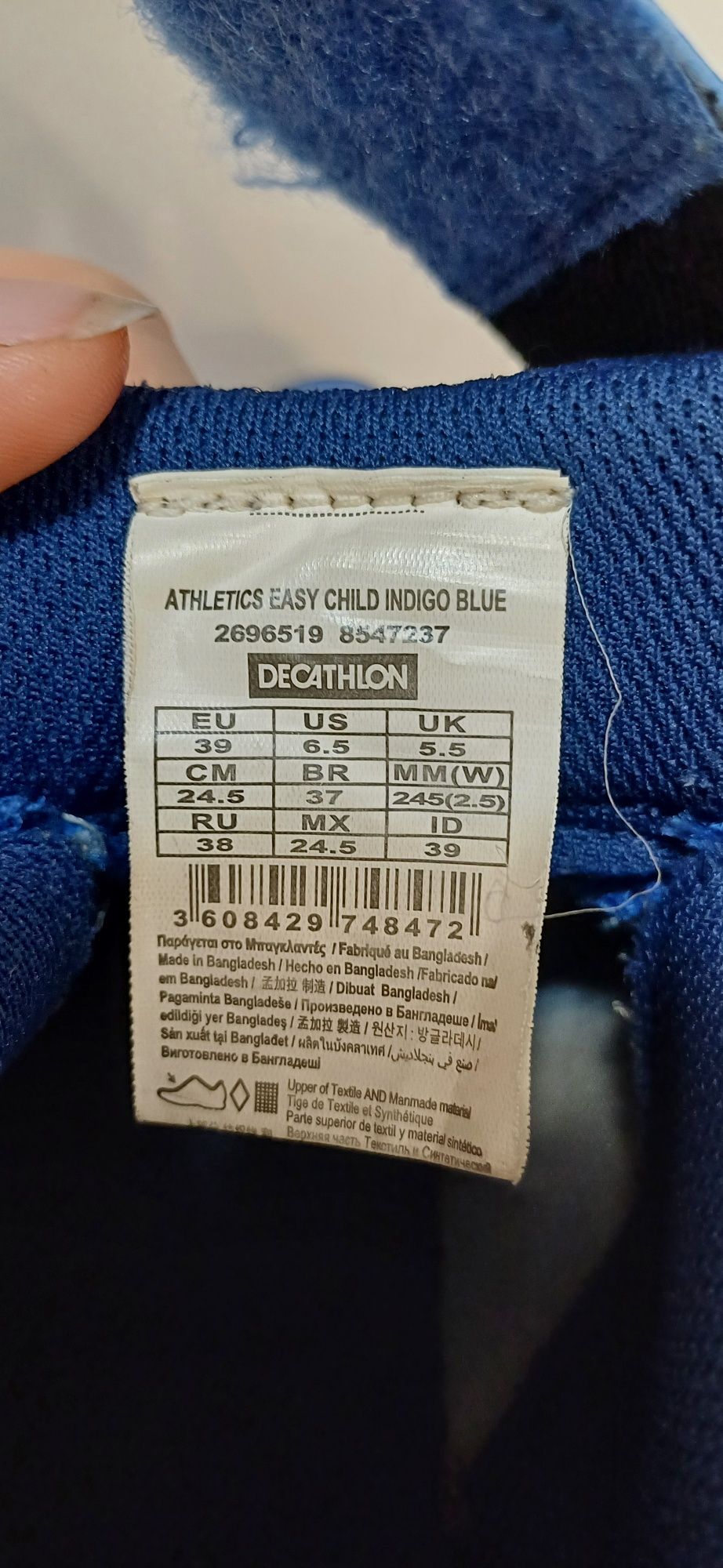 Letnie buty 39 niebieskie kobalt zarówno chłopca i dziewczyny decatlon