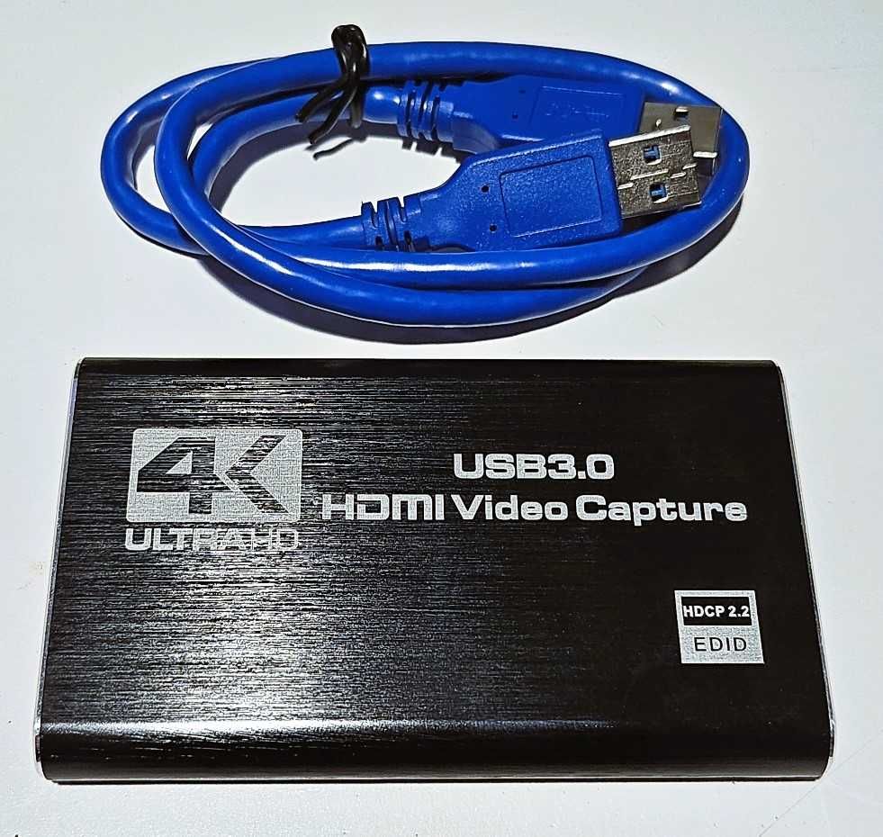 Grabber nagrywarka USB 3.0 - PC HDMI 4K OBS (przewód USB i 2 x HDMI)