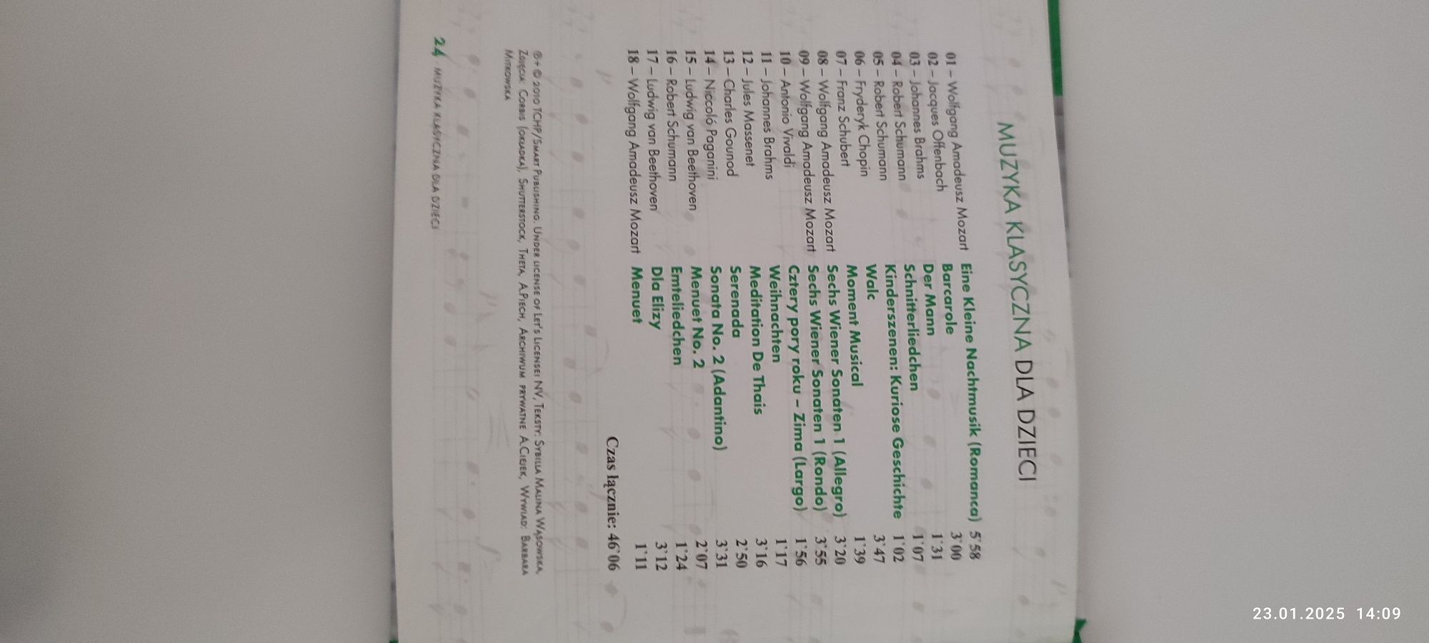 Płyta CD - Muzyka klasyczna dla dzieci.