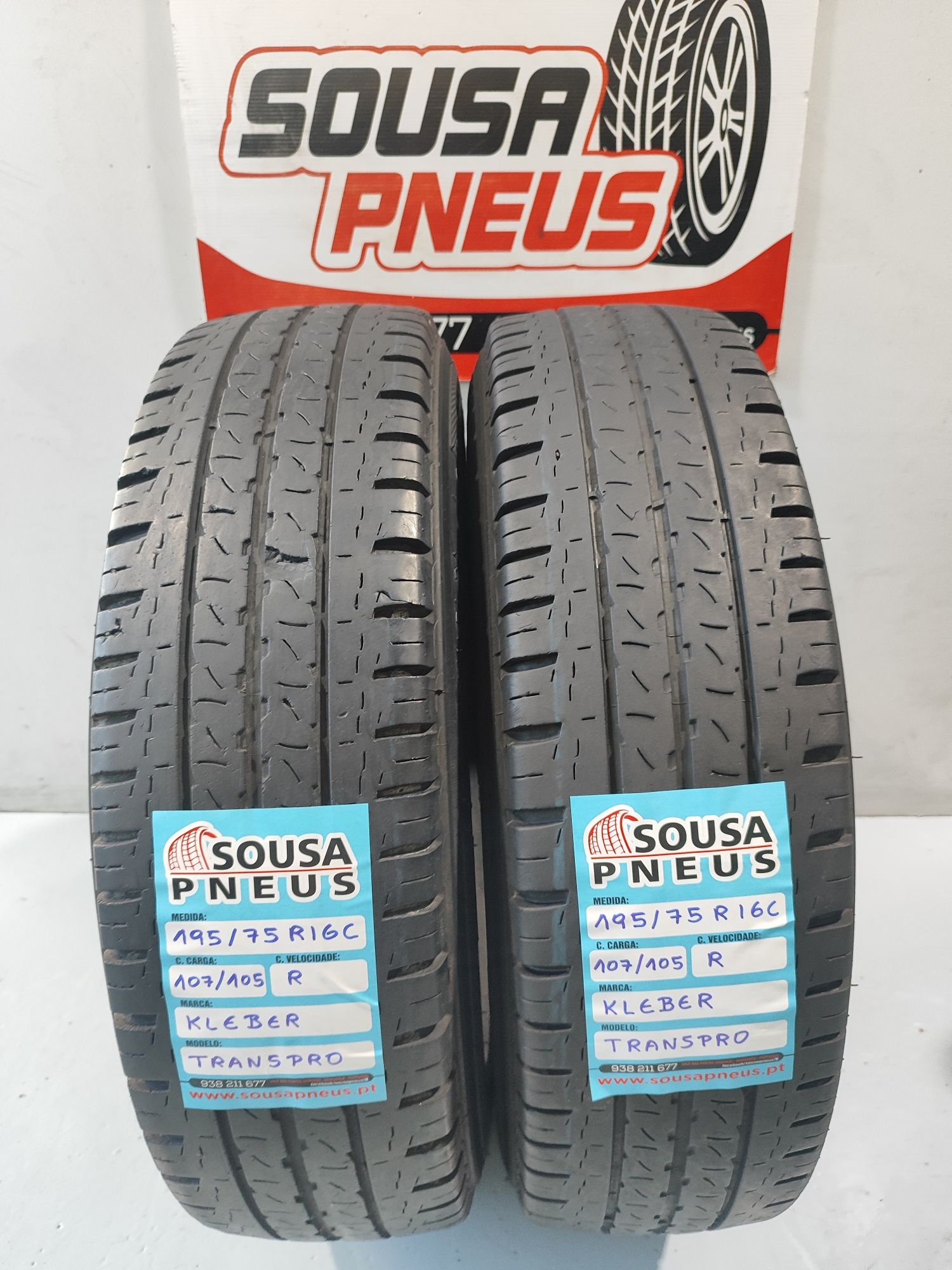 2 pneus semi novos 195-75R16C kleber - Oferta dos portes