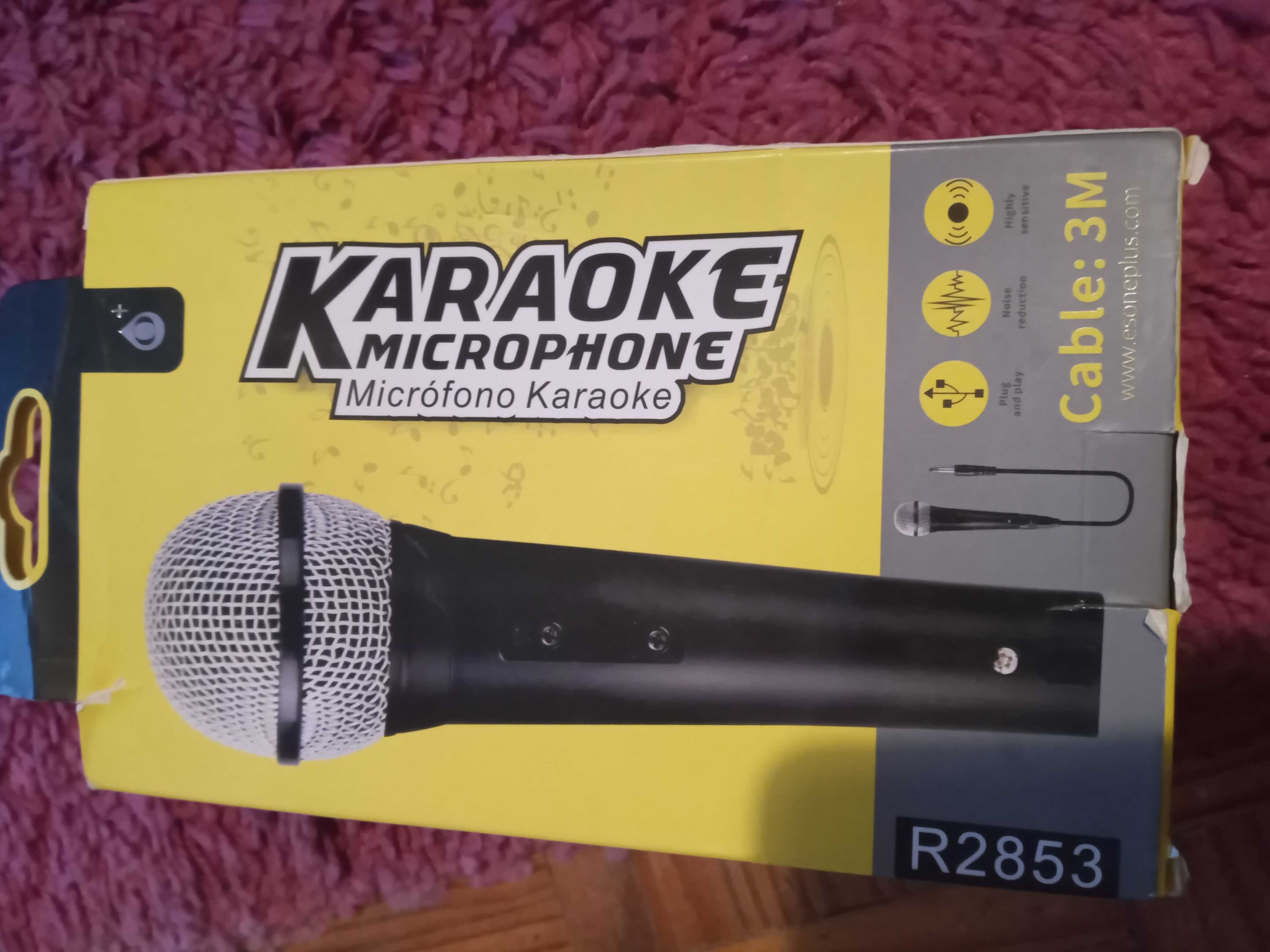 Microfone karaoke novo 3metros