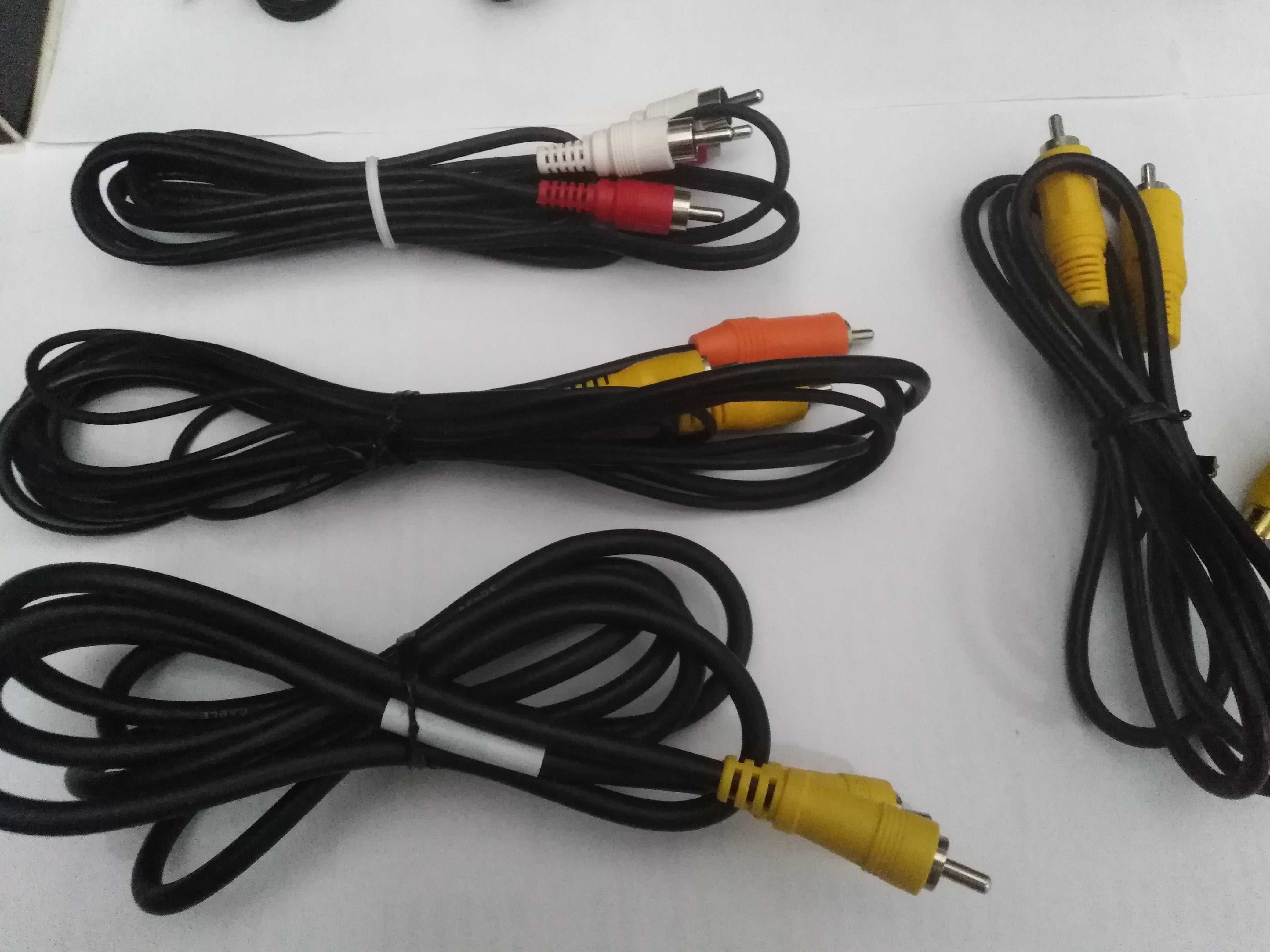 Cabos de audio video rca e Extensão rca.