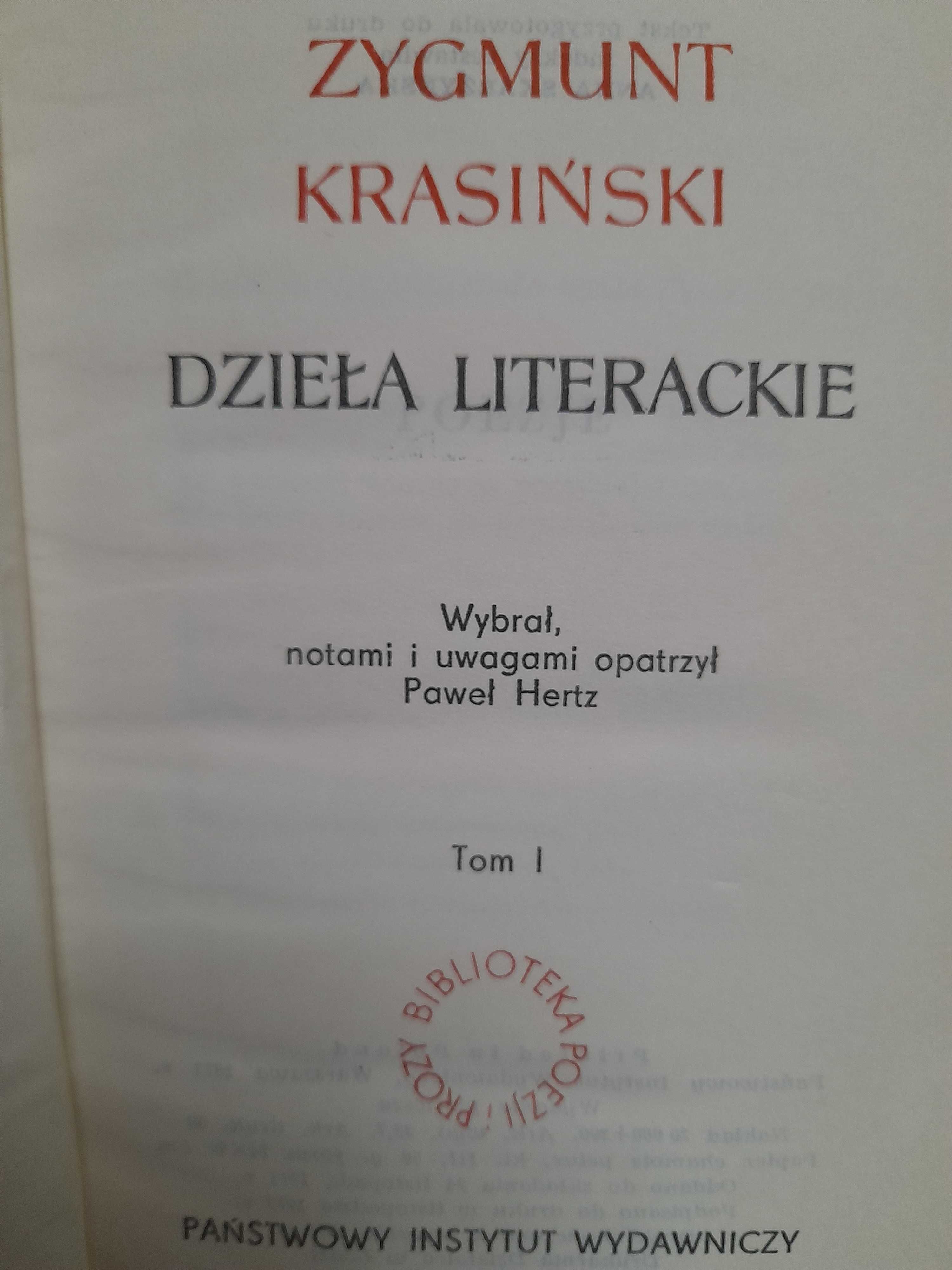 Dzieła literackie Krasiński tom I