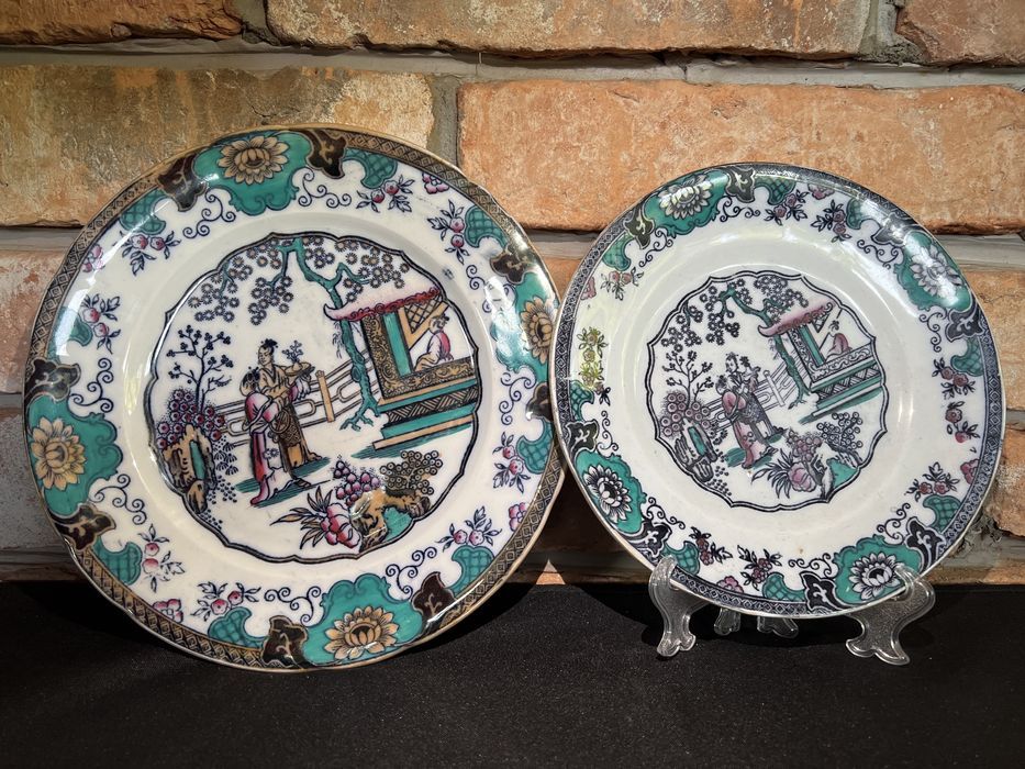 Talerz  z lat 1850/1880 talerz marki Boch Freres  CANTON Chinoiserie