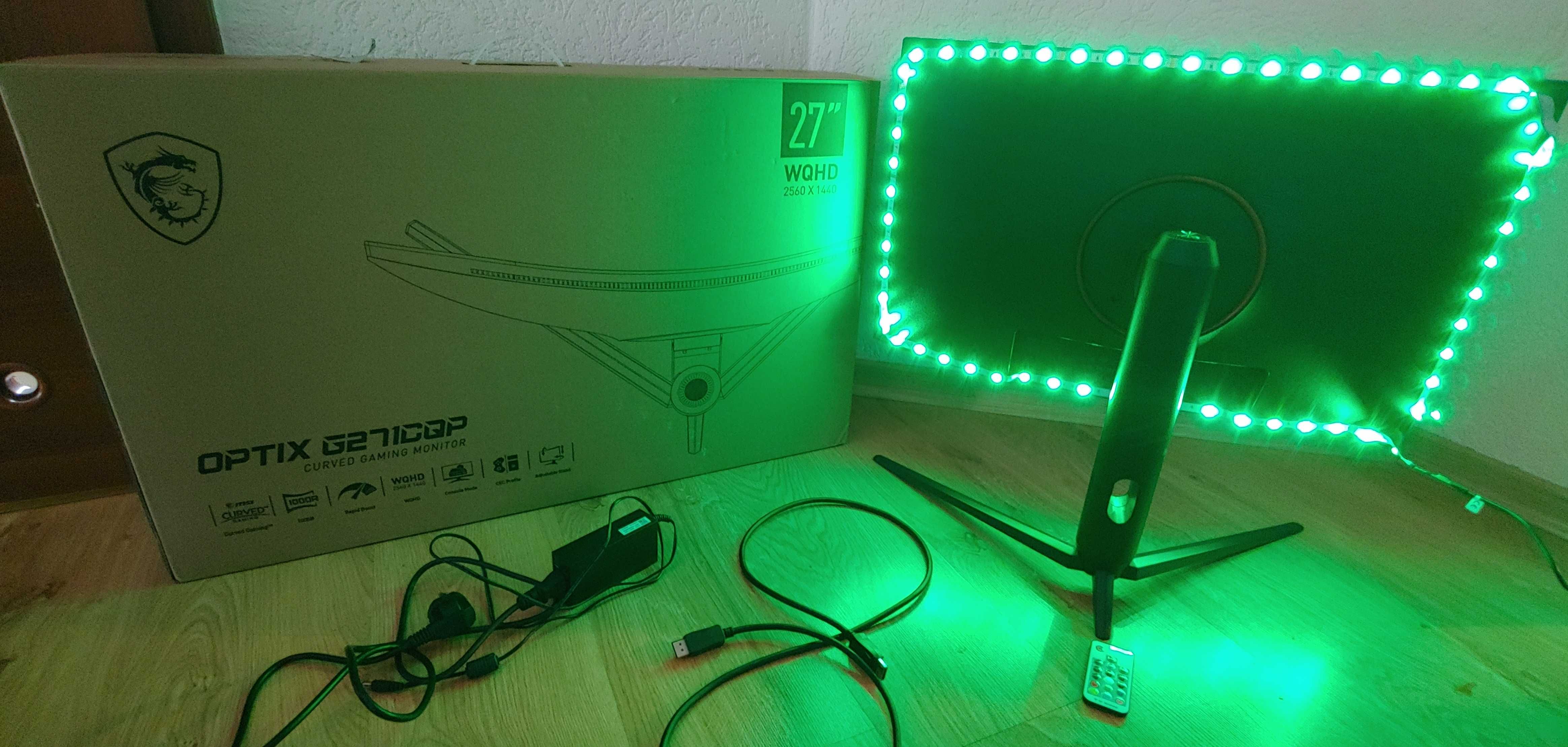 MSI  Optix G271CQP zakrzywiony, uszkodzony