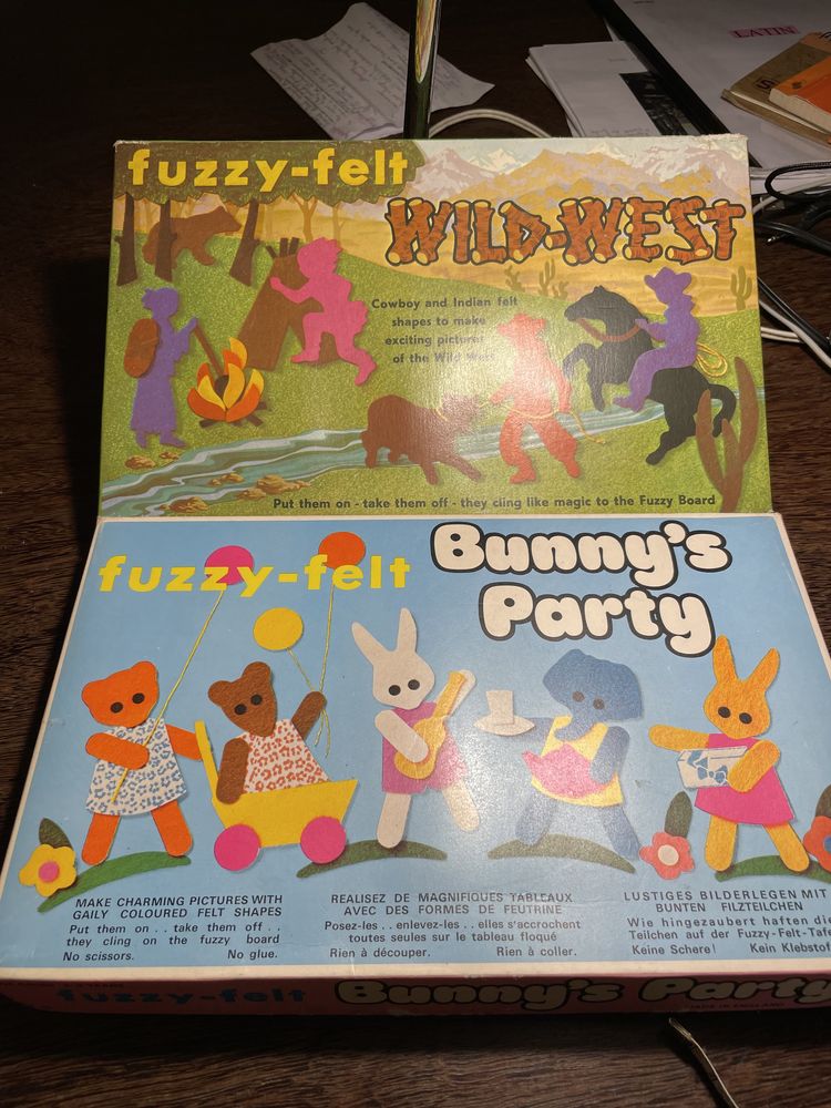 Jogos feltro Fuzzy-felt anos 1960 / 70
