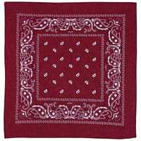 bandamka bandana chusta 55x55 cm bordowo-biała