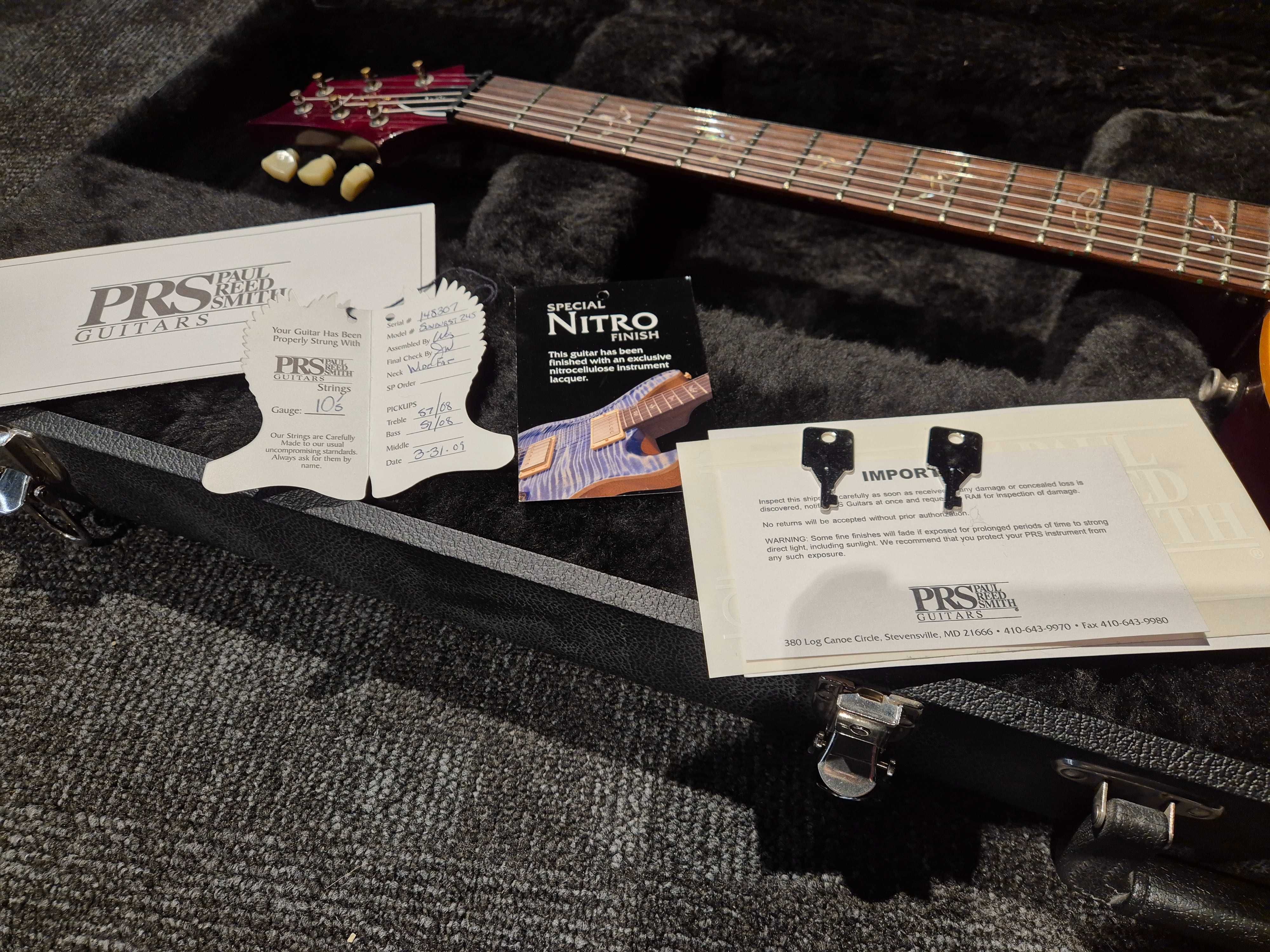 PRS Singlecut SC 245 made in USA - 3,4 kg
