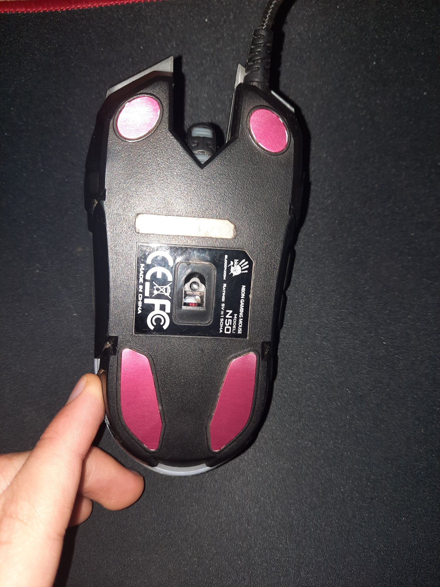 Мышь A4Tech Bloody N50 Neon проводная Black