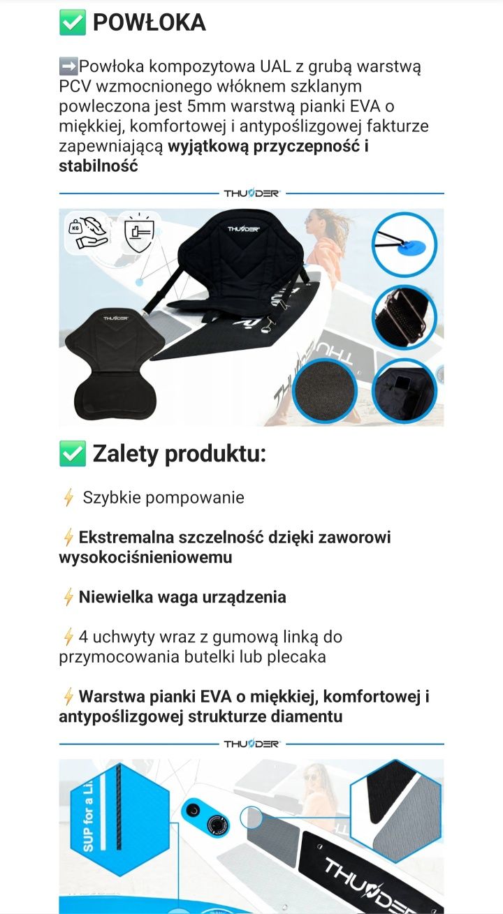 Deska SUP 320cm Stabilna