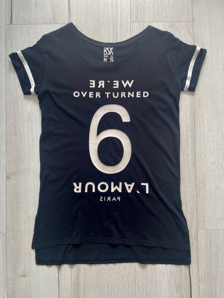 Czarny tshirt Bershka