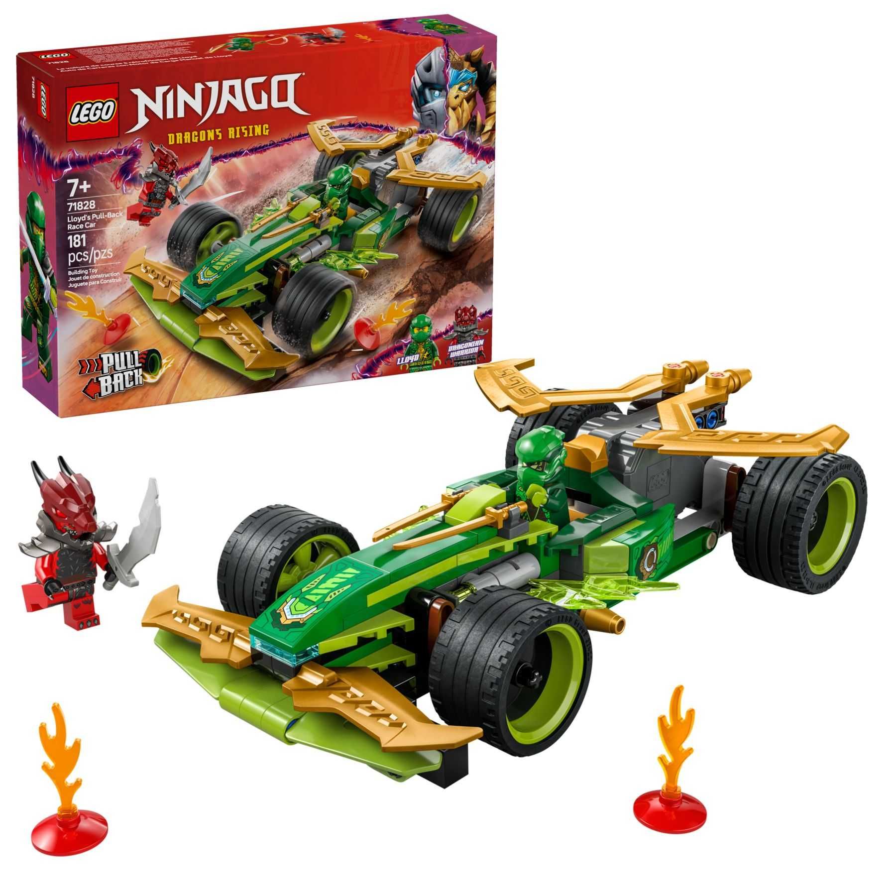 Zestaw klocków LEGO® 71828 Ninjago-Samochód wyścigowy Lloyda pull-back