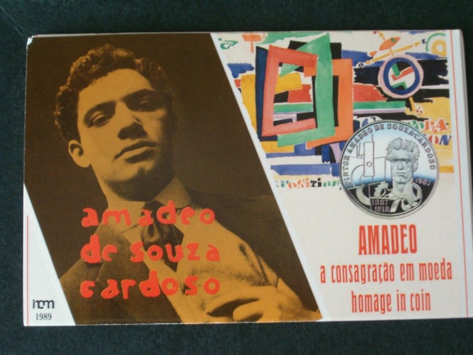 Moeda 100$00 - Amadeu Sousa Cardoso / 1987 / Prata BNC