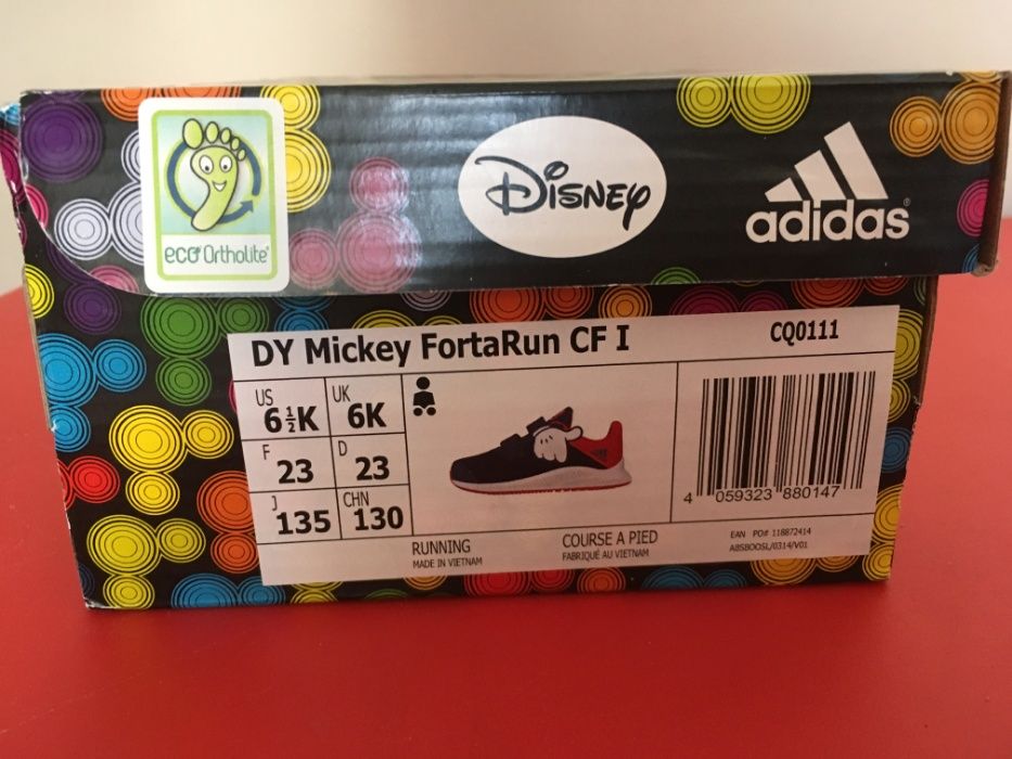 Adidas Mickey FortaRun - oryginalne adidasy Myszka Miki rozm 23
