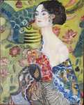 Gustav Klimt "Dama z Wachlarzem" - obraz olejny na płótnie