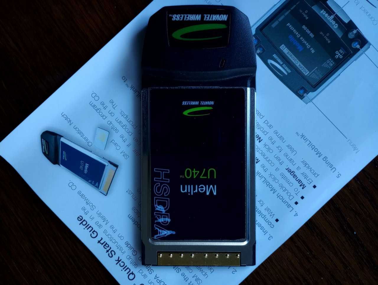 Modem internetowy GSM 3G Merlin U740 PCMCiA