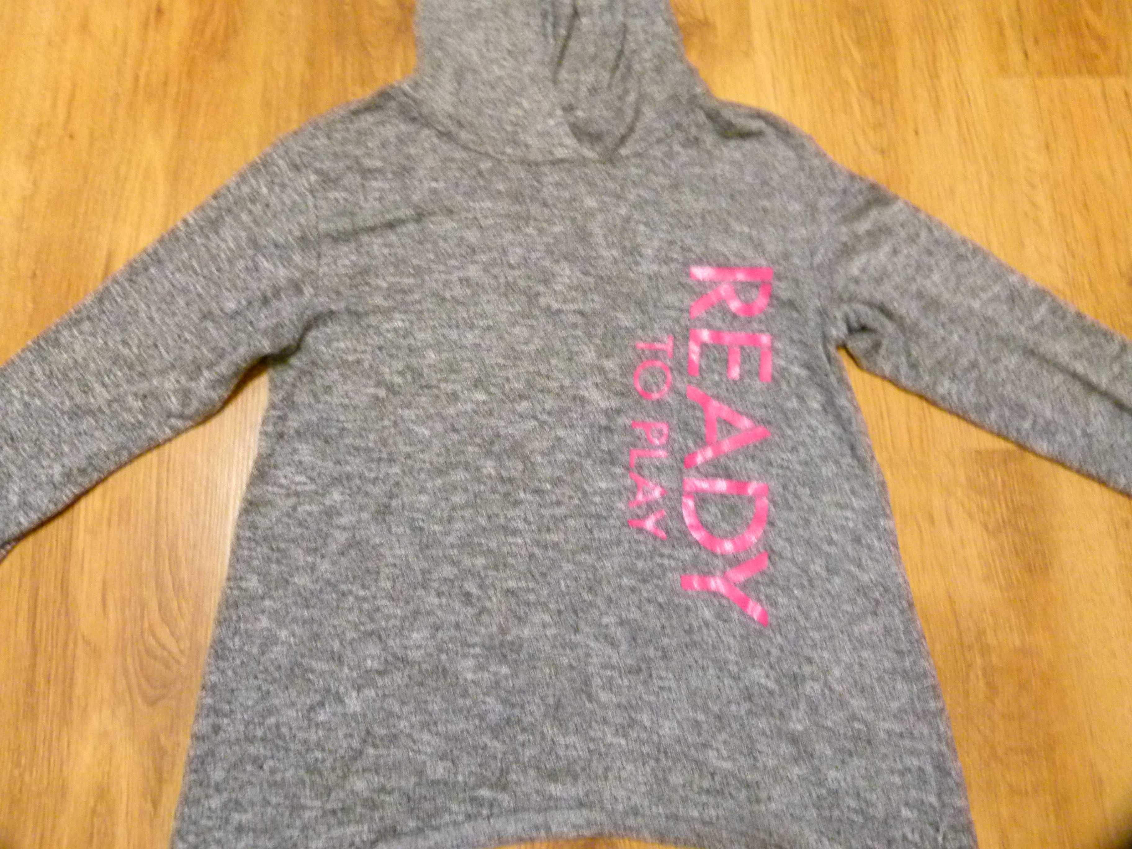 rozm 152 Primark Activ sweter sportowy szary z kapturem