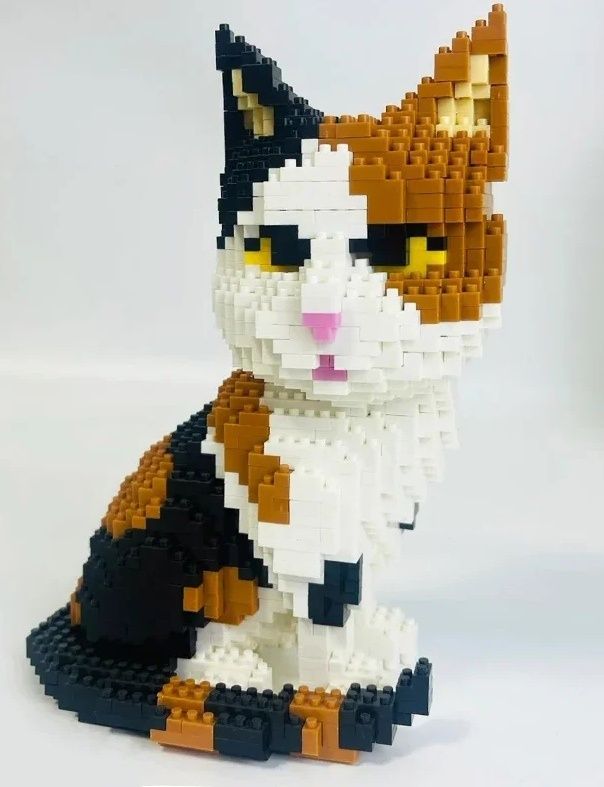 Klocki konstrukcyjne kotek zabawka kot klocki 3D 1300 elementów model