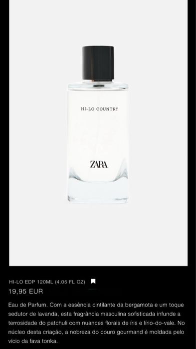 HI-LO EDP 120ML Zara NOVO