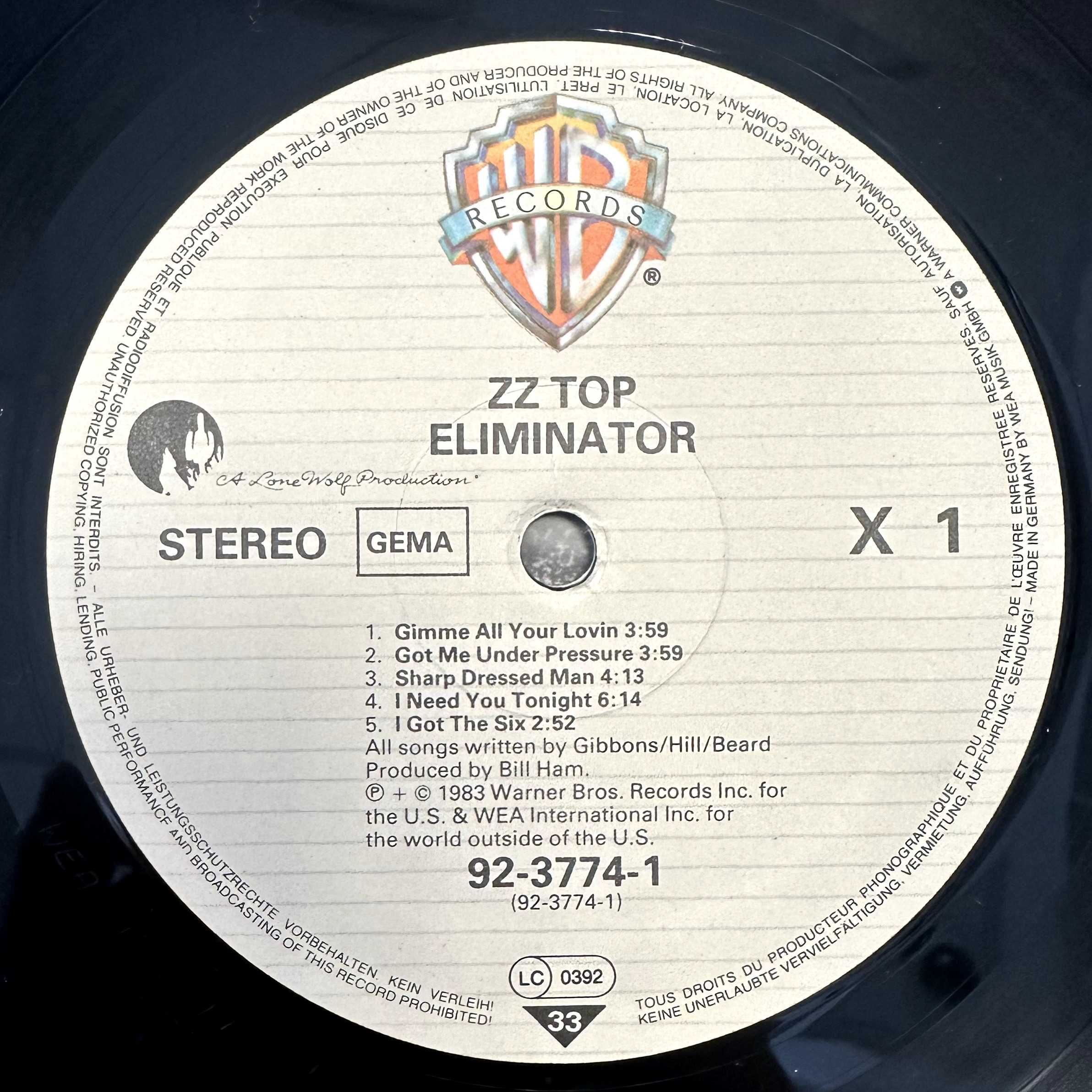 ZZ Top - Eliminator (Vinyl, 1983, Germany)