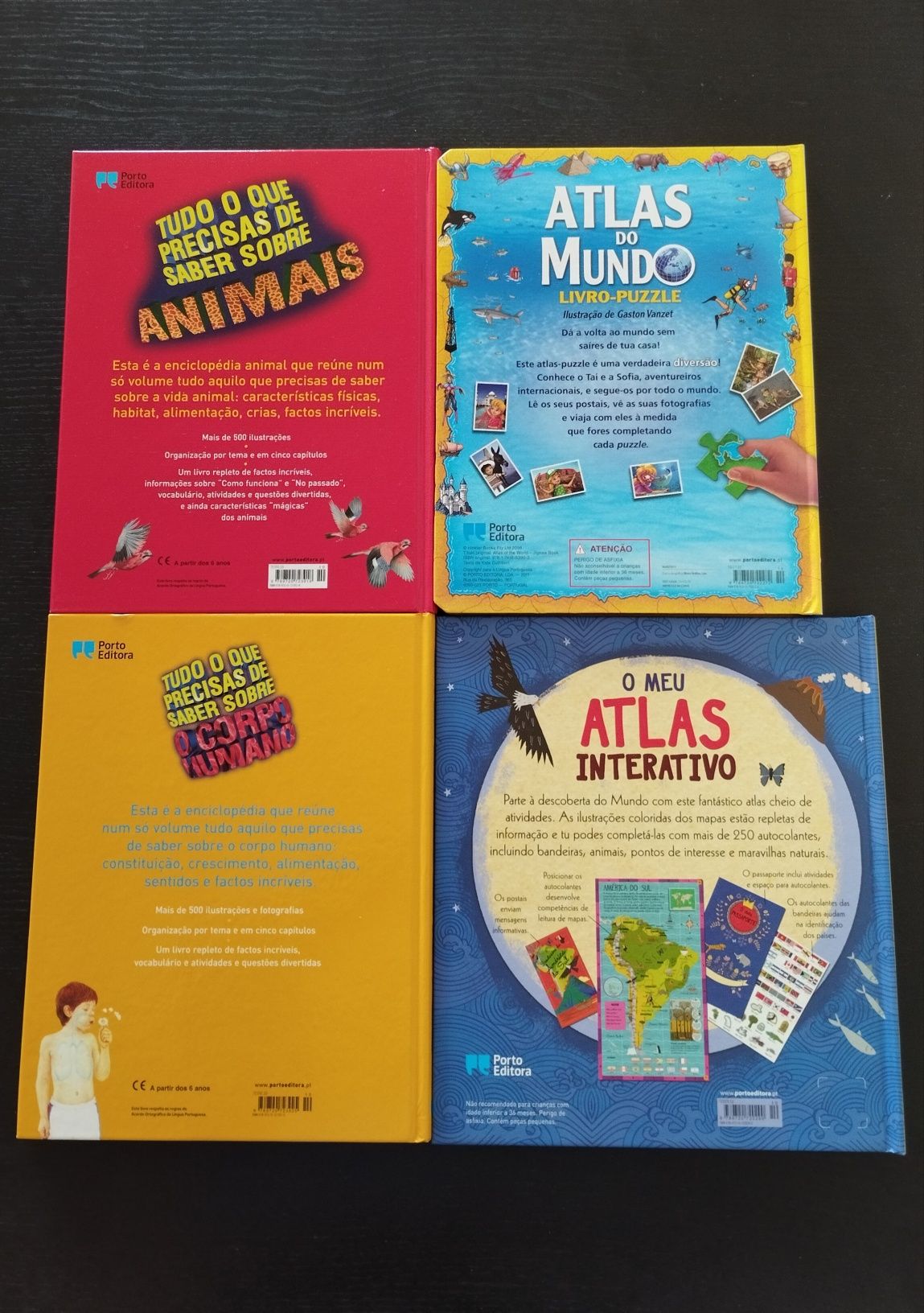 Livros infantis / Enciclopédias / Conhecimento / Atividades / Atlas