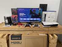 Konsola PS5 slim 1TB + zestaw Gamingowy - Monitor/ Słuchawki/ 2 pady