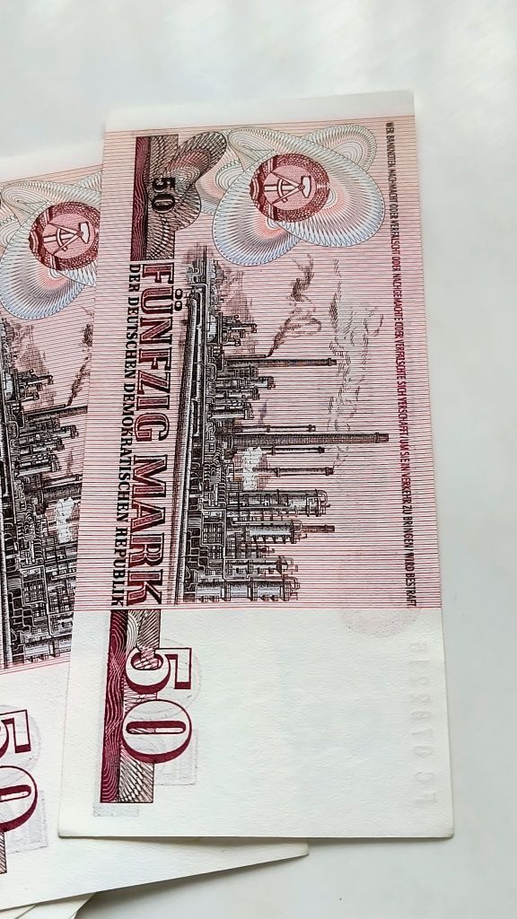 Super seria, banknoty DDR nominał 50 marek stan UNC