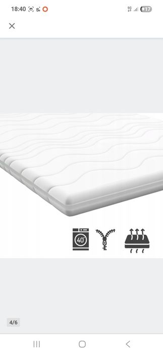Materac nawierzchniowy 130x200 pianka PUR nakładka