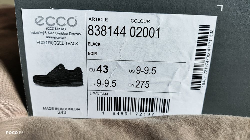 Ecco Rugged Truck czarne skórzane wodoodporne buty rozm 43 jak 43