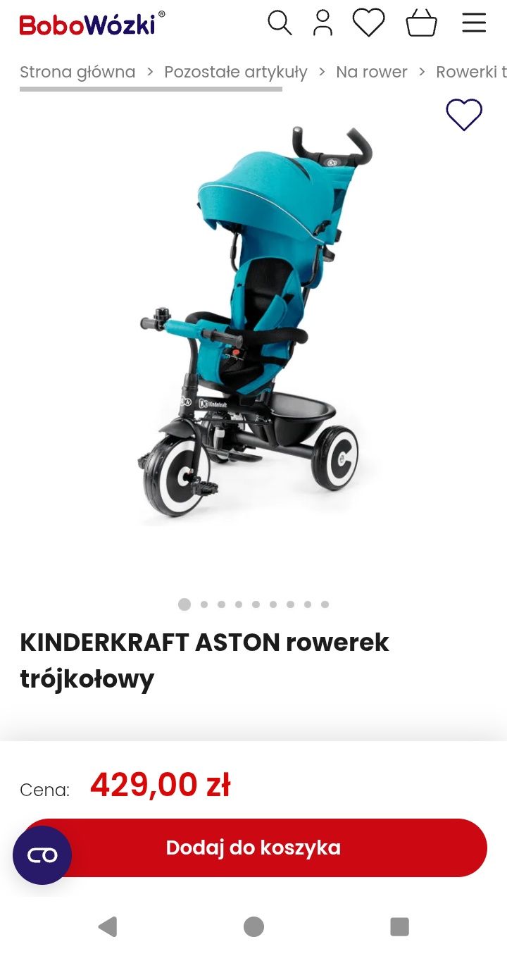 Rowerek trójkołowy kinderkraft