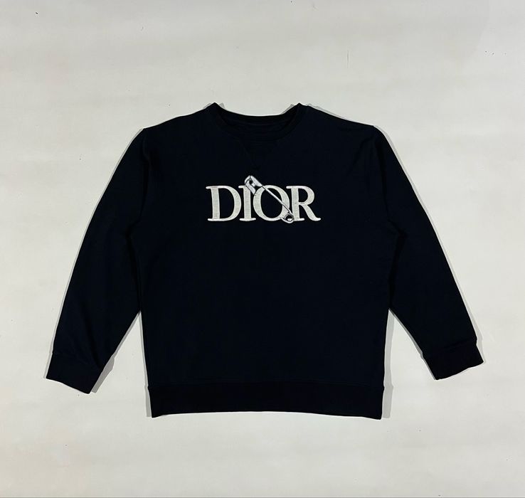 Темно-синій світшот big logo dior худі діор кофта розмір м