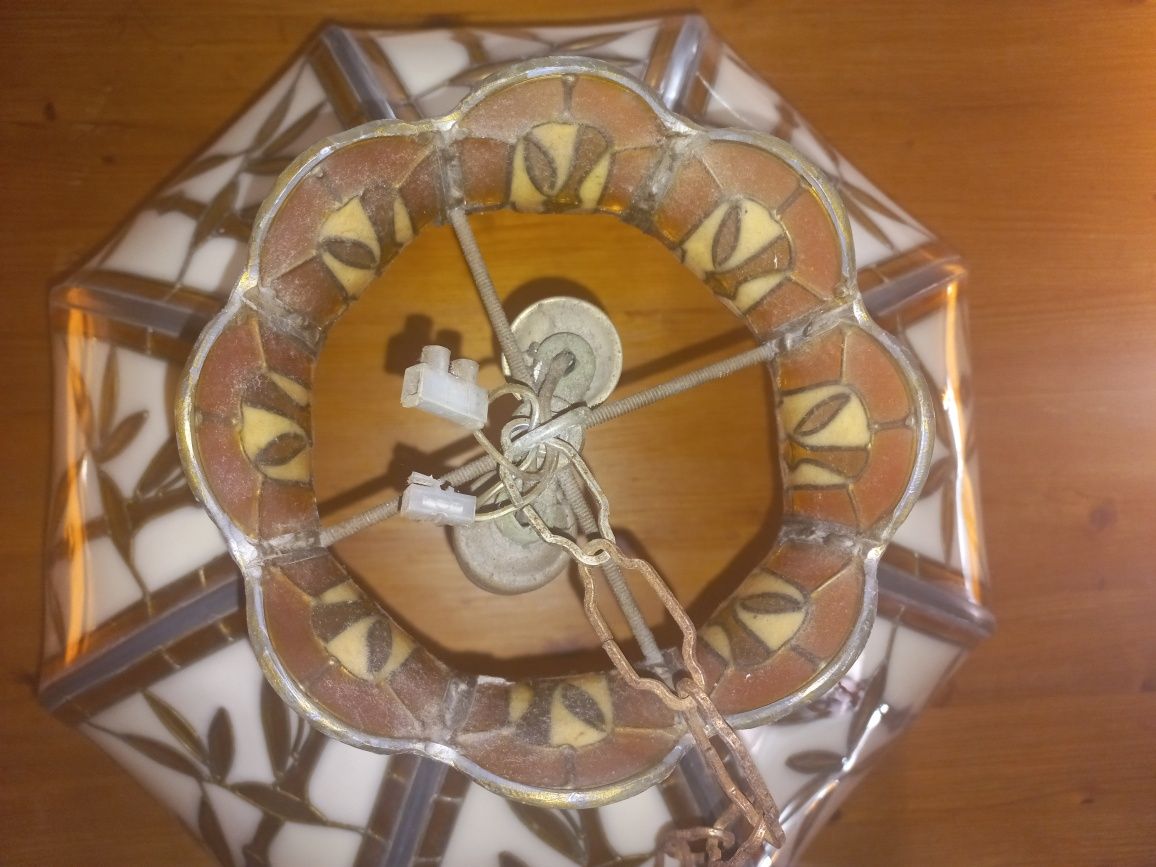 Candeeiro vitral estilo tiffany