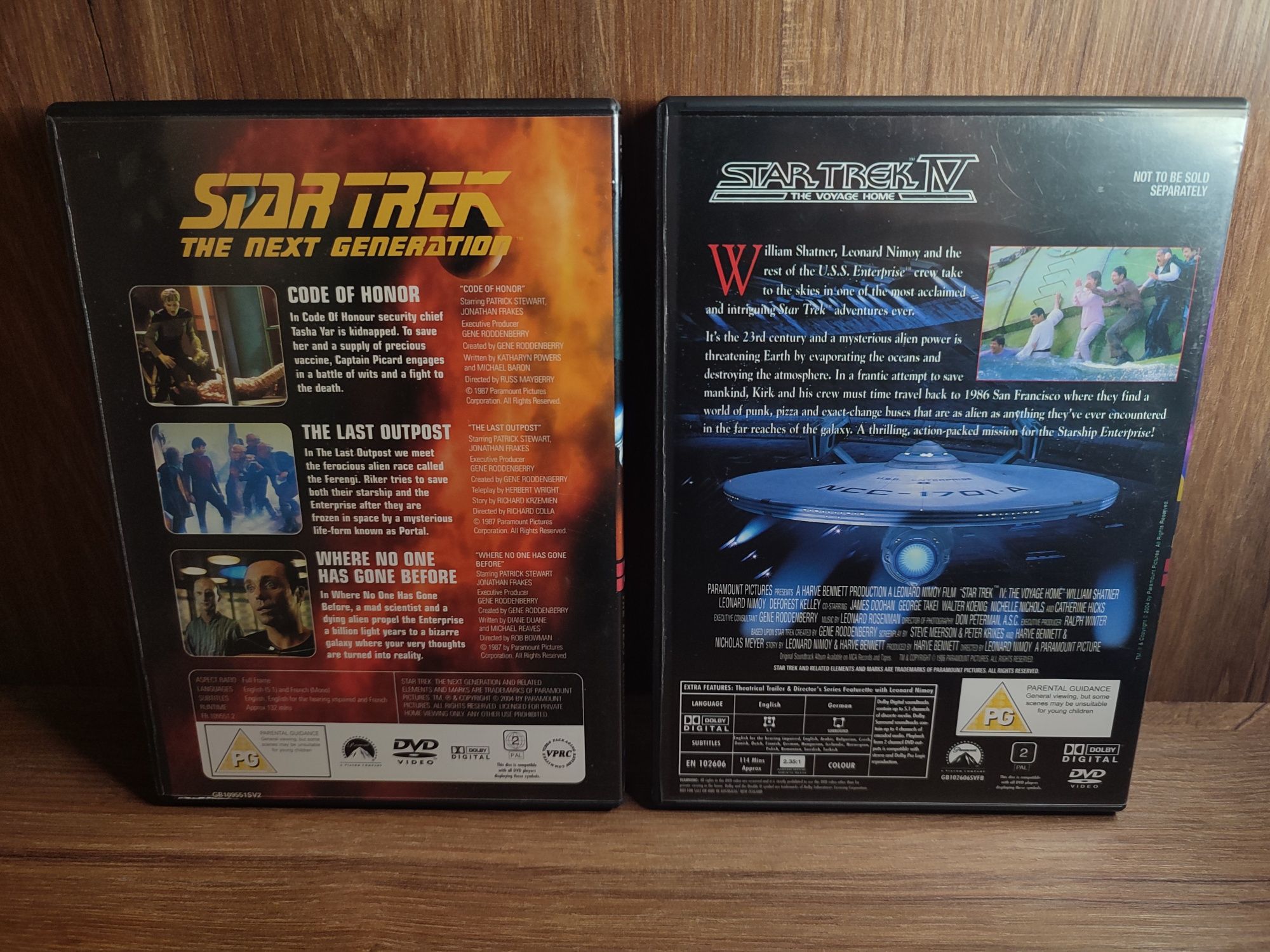 Диски DVD Star Trek The Collector's edition, фильмы IV The Voyage Home