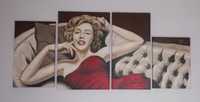 Obraz Marilyn Monroe 130x60  tetraptyk kwadraptyk