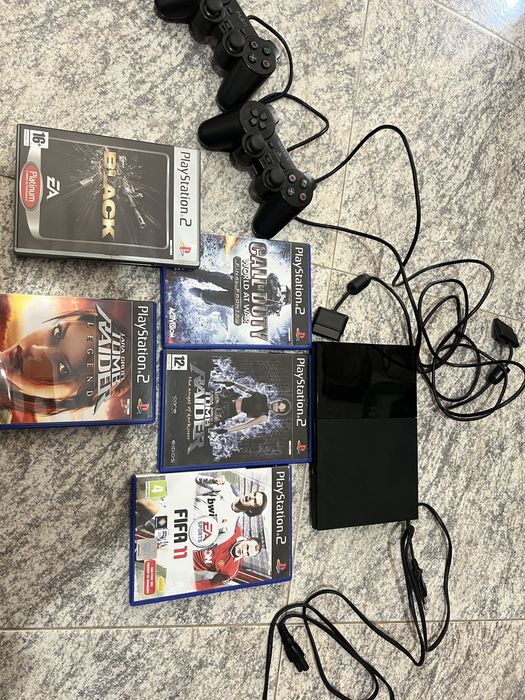 Ps2 com 5 jogos