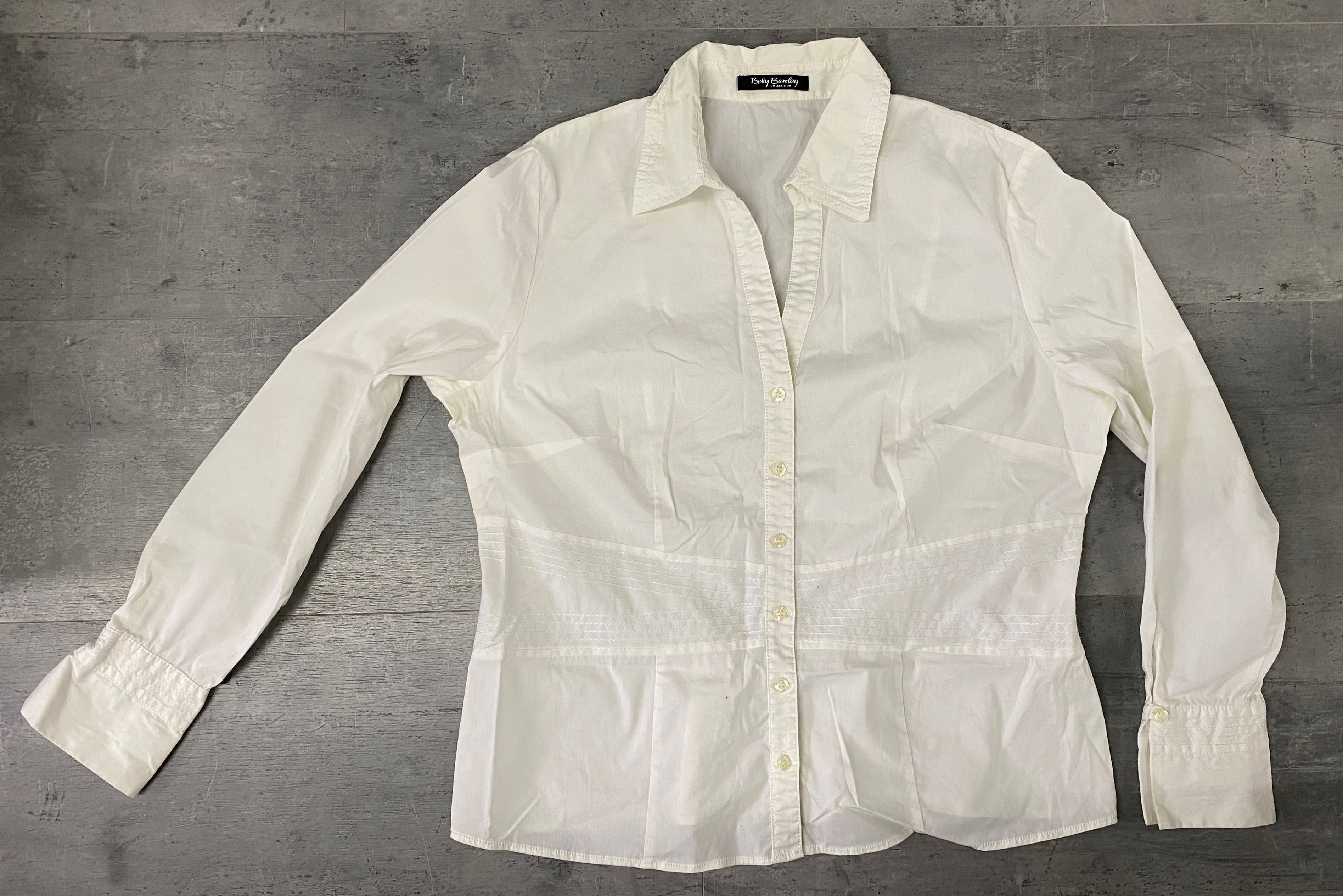 Biało kremowa Koszula taljowana Elegancka Betty Barclay M-L
